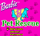Barbie : Pet Rescue — Title screen