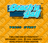 Beach'n Ball — Title screen