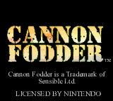 Cannon Fodder — Title screen