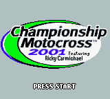 Championship Motocross 2001 featuring Ricky Carmic — Title screen