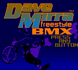 Dave Mirra Freestyle BMX — Title screen
