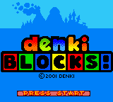 Denki Blocks! — Title screen