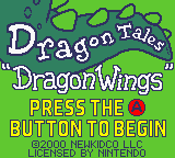 Dragon Tales : Dragon Wings — Title screen