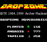Dropzone — Title screen