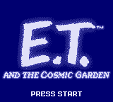E.T.: The Extra-Terrestrial and the Cosmic Garden — Title screen