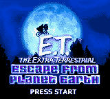 E.T. The Extra Terrestrial : Escape from Planet Earth — Title screen