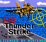 F-18 Thunder Strike — Title screen