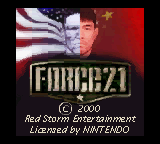 Force 21 — Title screen