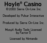 Hoyle Casino — Title screen