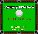 Jimmy White's Cueball — Title screen