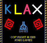Klax — Title screen