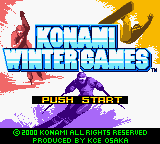 Konami Winter Games — Title screen