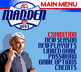 Madden NFL 2001 — Title screen