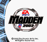 Madden NFL 2002 — Title screen