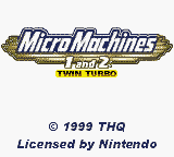 Micro Machines 1 and 2 : Twin Turbo — Title screen