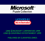 Microsoft : The 6 in 1 Puzzle Collection Entertainment Pack — Title screen
