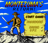 Montezuma's Return! — Title screen