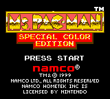 Ms. Pac-Man: Special Color Edition — Title screen