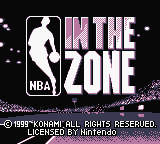 NBA In the Zone — Title screen