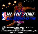 NBA In the Zone 2000 — Title screen