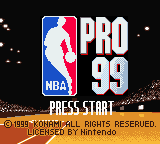 NBA Pro '99 — Title screen