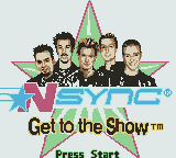 NSYNC : Get to the Show — Title screen