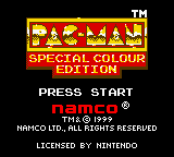 Pac-Man : Special Color Edition — Title screen