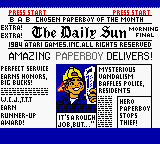 Paperboy — Title screen