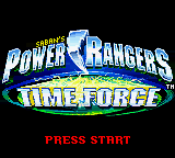 Power Rangers : Time Force — Title screen