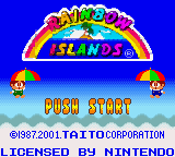 Rainbow Islands — Title screen