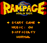 Rampage : World Tour — Title screen
