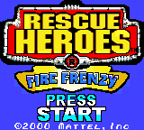 Rescue Heroes : Fire Frenzy — Title screen