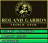 Roland Garros French Open — Title screen