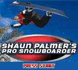 Shaun Palmer's Pro Snowboarder — Title screen