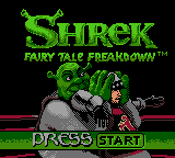 Shrek: Fairy Tale Freakdown — Title screen