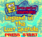 SpongeBob SquarePants : Legend of the Lost Spatula — Title screen