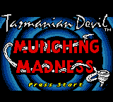 Tasmanian Devil : Munching Madness — Title screen