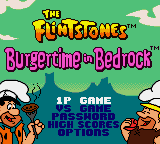 The Flintstones: Burgertime in Bedrock — Title screen
