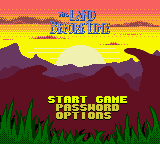 The Land Before Time — Title screen