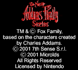 The New Addams Family Series — Title screen