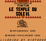 Tintin : Prisoners of the Sun — Title screen