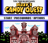 Tiny Toon Adventures : Dizzy's Candy Quest — Title screen