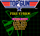 Top Gun: Firestorm — Title screen