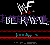 WWF Betrayal — Title screen