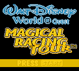 Walt Disney World Quest : Magical Racing Tour — Title screen