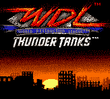 World Destruction League : Thunder Tanks — Title screen