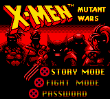 X-Men: Mutant Wars — Title screen