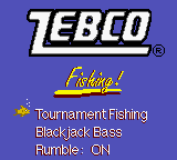 Zebco Fishing! — Title screen
