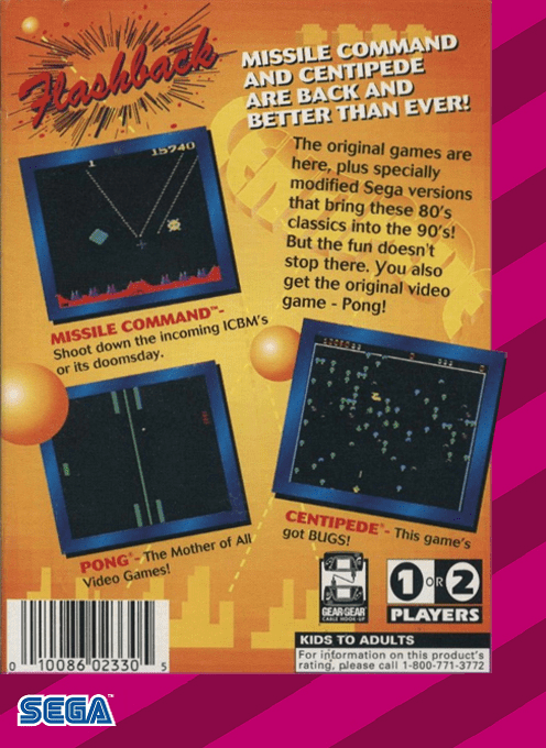Arcade Classics — Box back