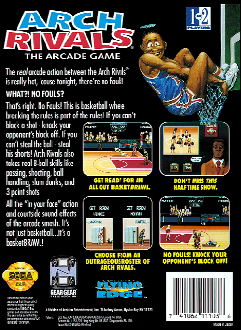Arch Rivals — Box back